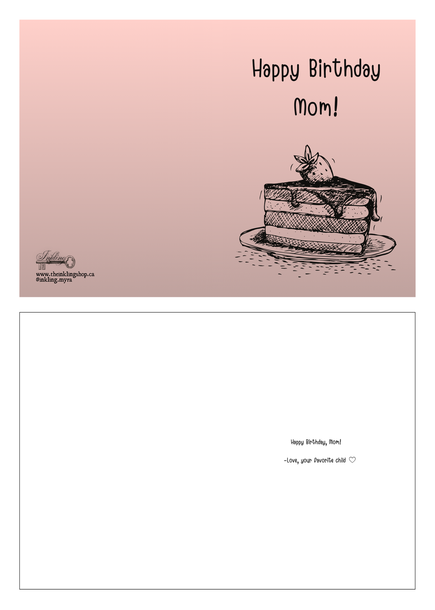 Happy Birthday Greeting Card (To Mom)