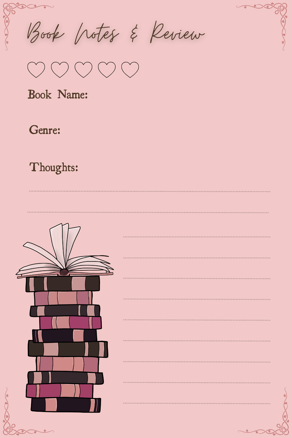 Pink 4 by 6 Notepad Series