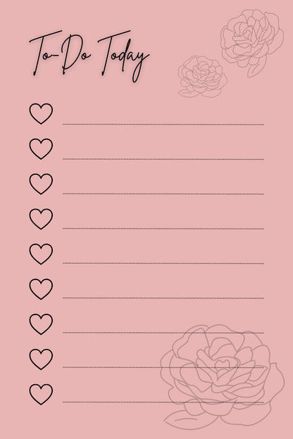 Pink 4 by 6 Notepad Series