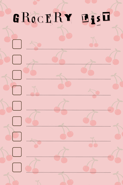 Pink 4 by 6 Notepad Series