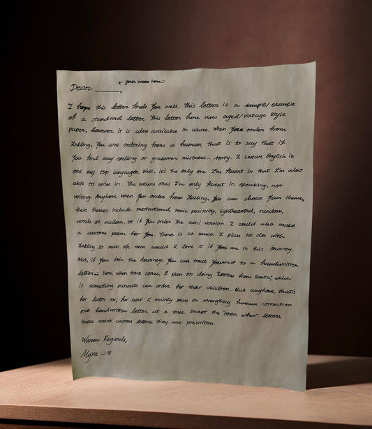 Standard Handwritten Letter