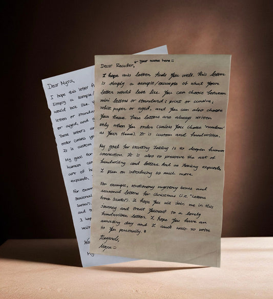 Mini Handwritten Letter