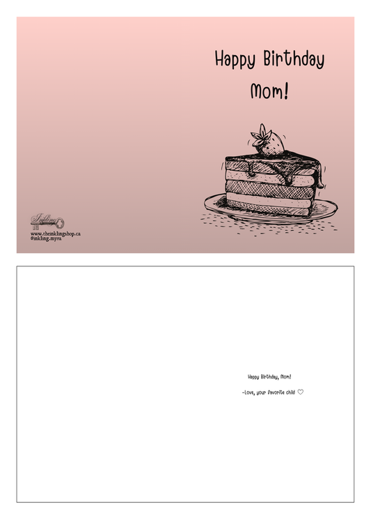Happy Birthday Greeting Card (To Mom)