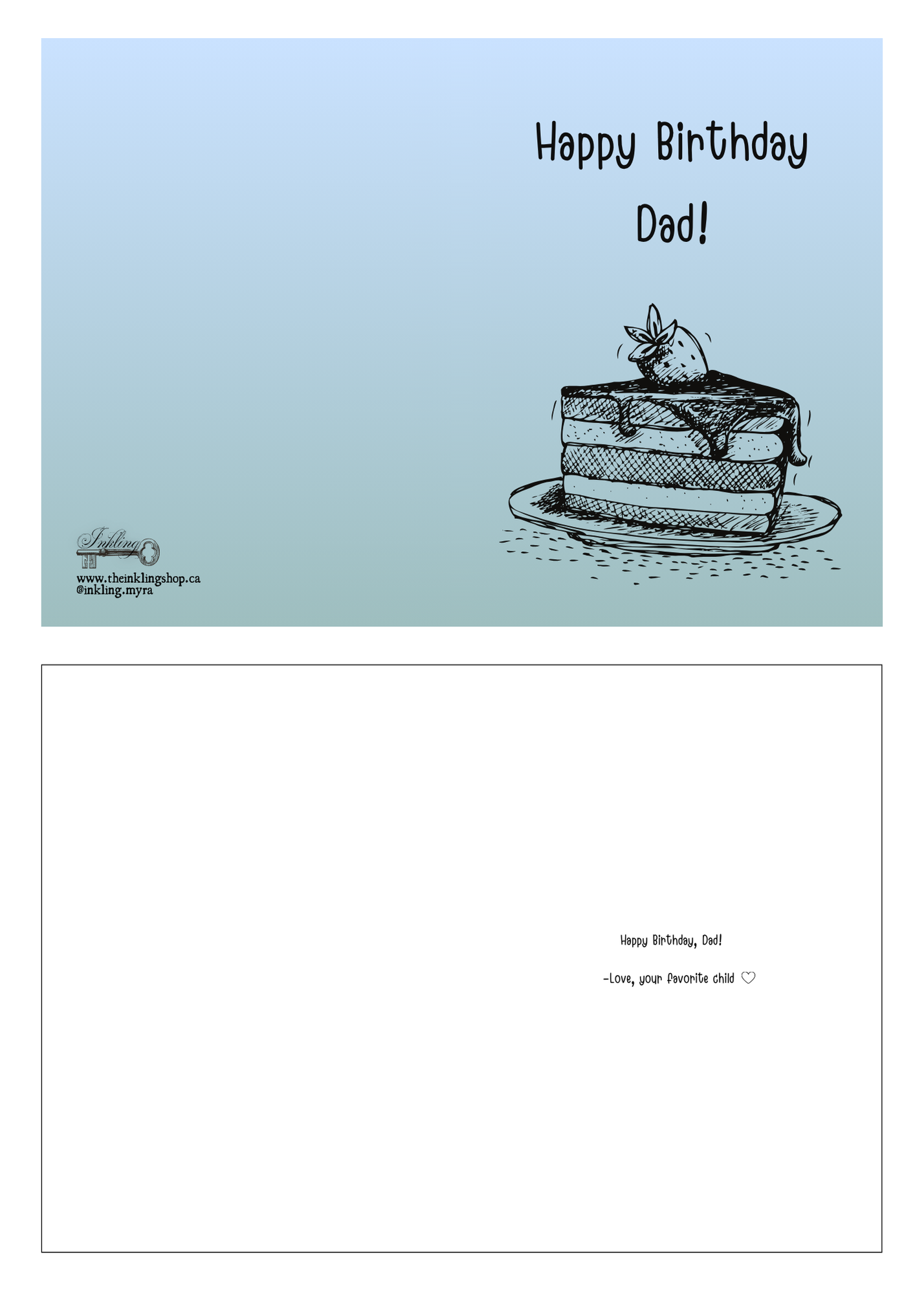 Happy Birthday Greeting Card (To Dad)