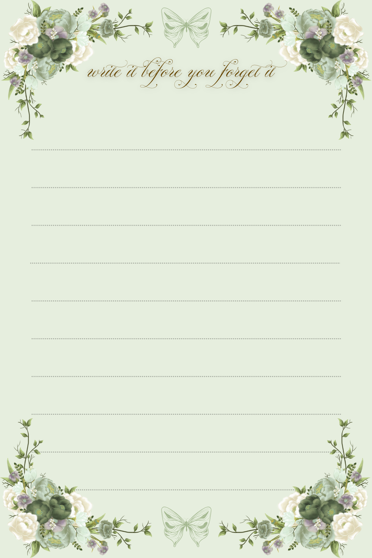 Green 4 by 6 Notepad Series