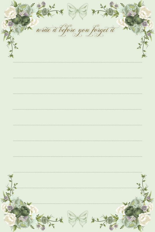 Green 4 by 6 Notepad Series